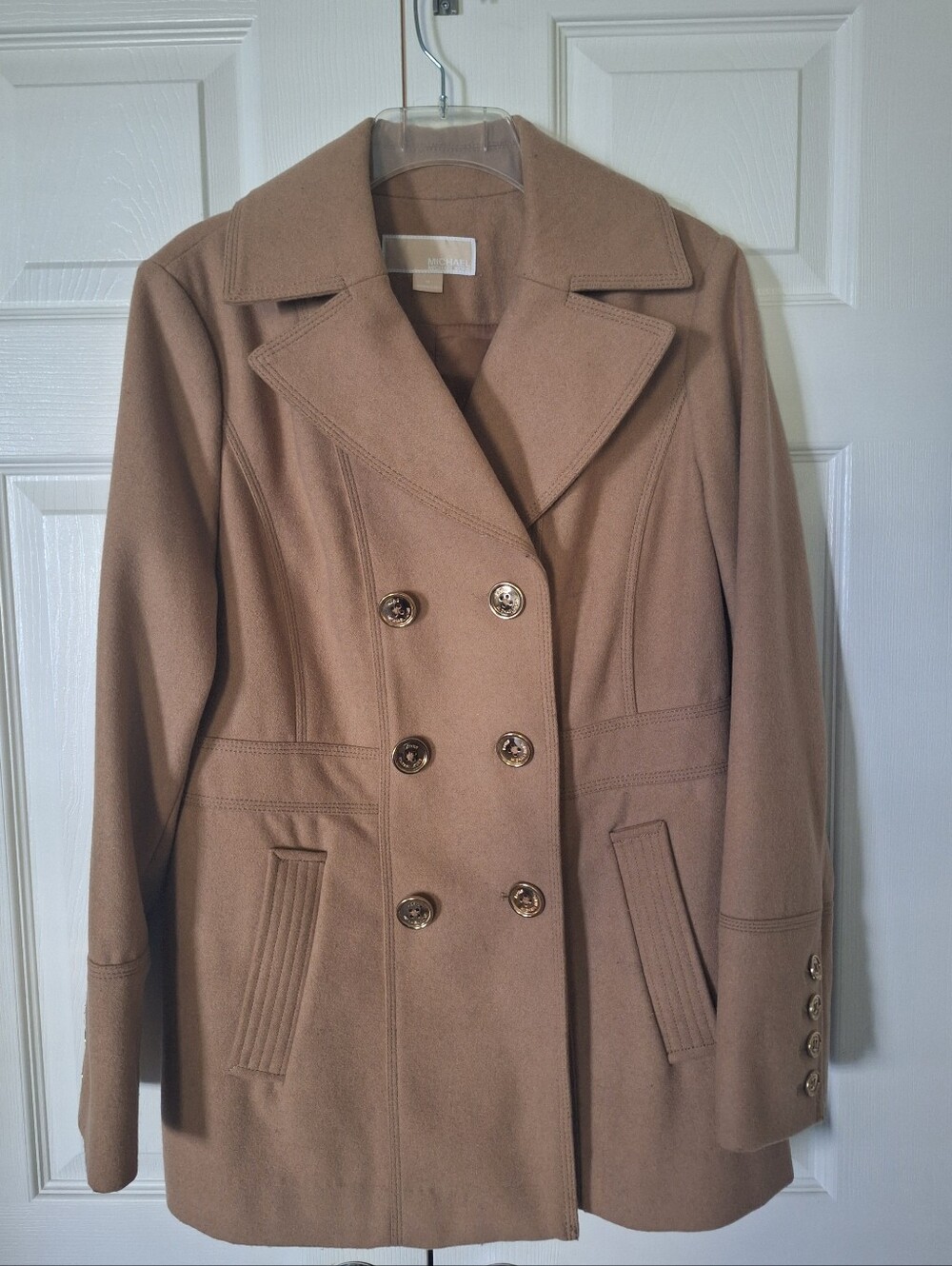 Michael Kors Dbl-Breasted Peacoat